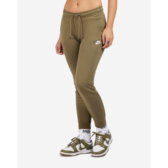 NEW Nike Essential Fleece Pants Olive Green/White Joggers Size XLarge Women's - Picture 2 of 10
